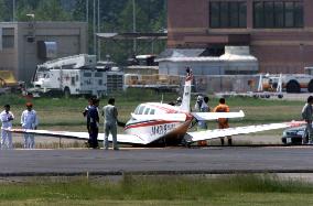 Aircraft belly-lands during training in Hokkaido